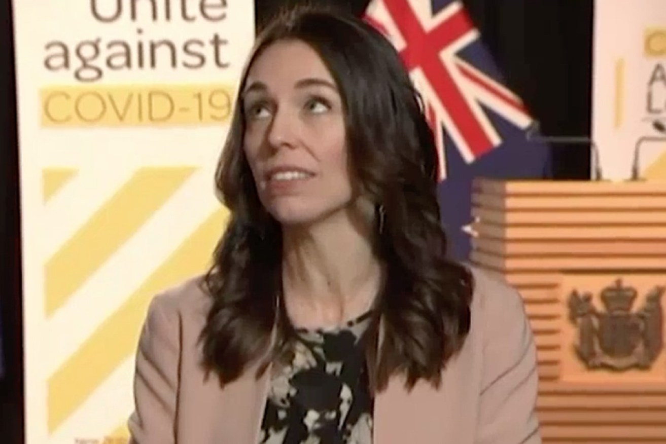 Ms Ardern also had to deal with an earthquake interrupting a media interview in May 2020.