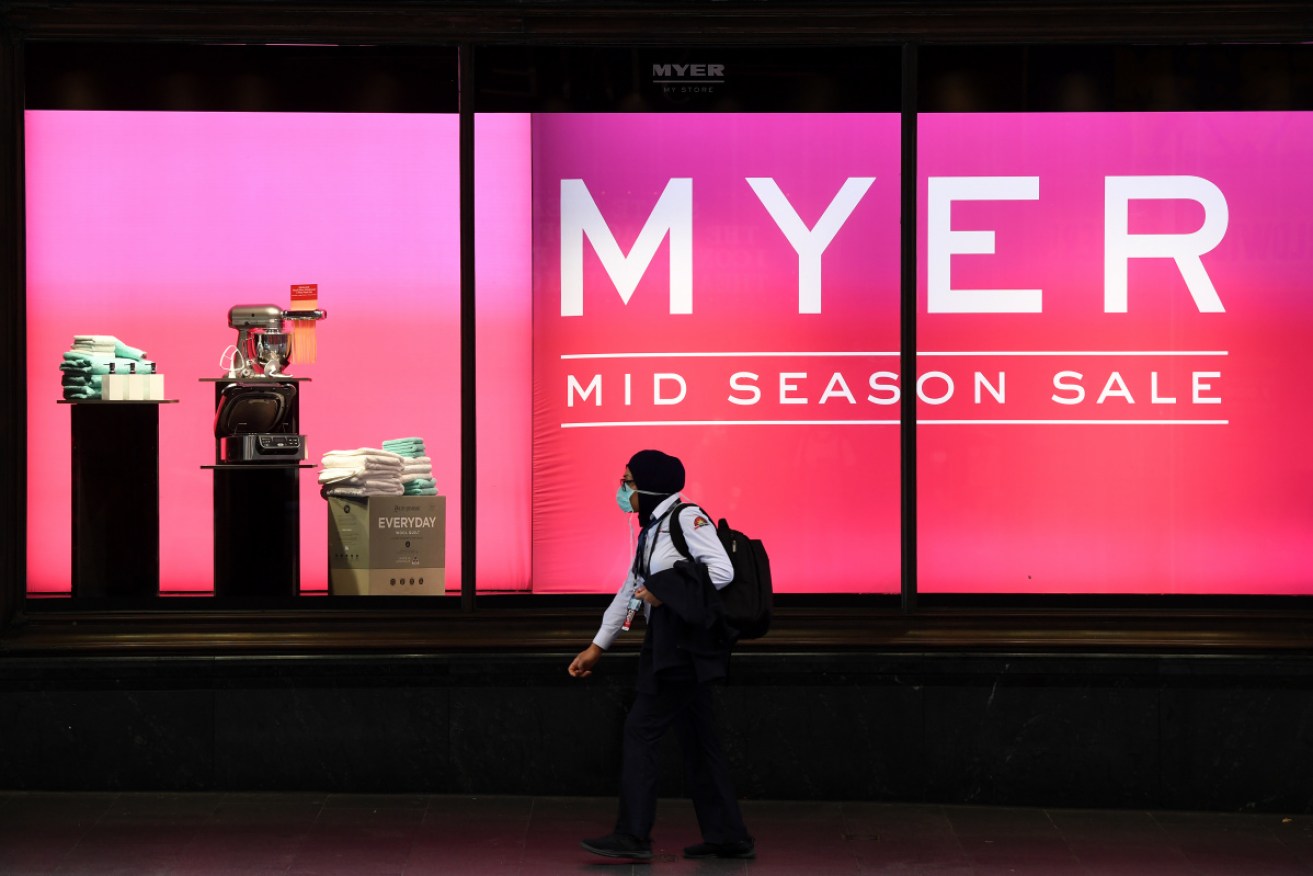 Retail giant Myer will again be open for business after closing its stores in March. 
