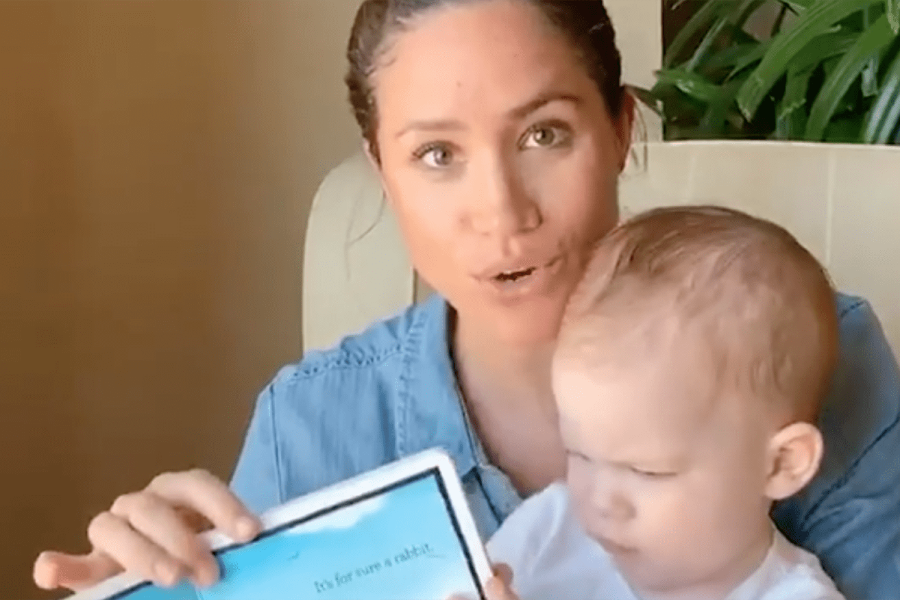 Meghan Markle and Archie enjoy the book for Save The Children UK.