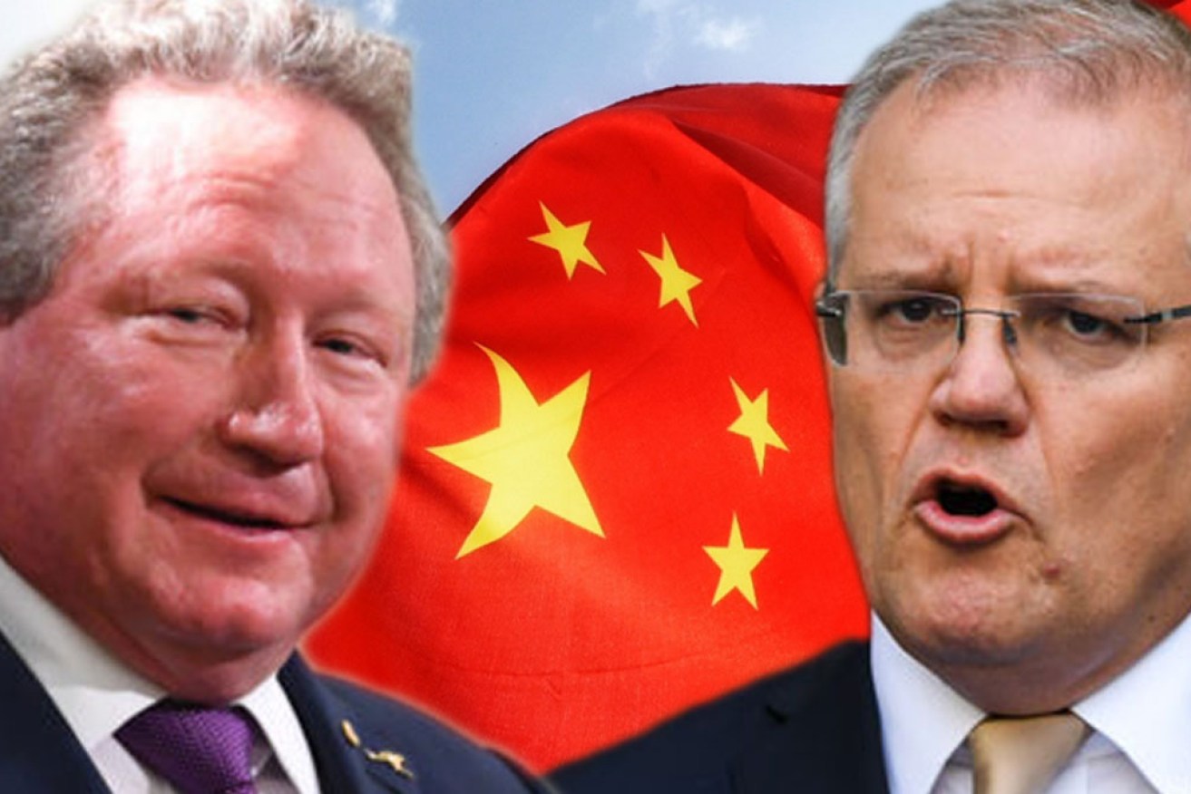 Andrew Forrest says political rhetoric on China has entered "reds under the bed" territory.