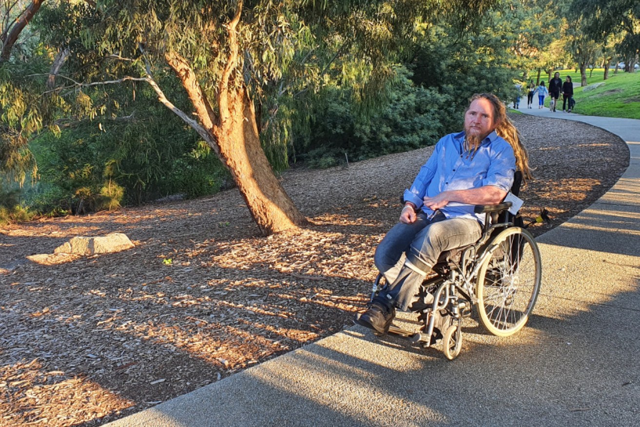 Geoff Toomey says he's been stopped from exercising and seeing care workers to help him recover from brain injury.