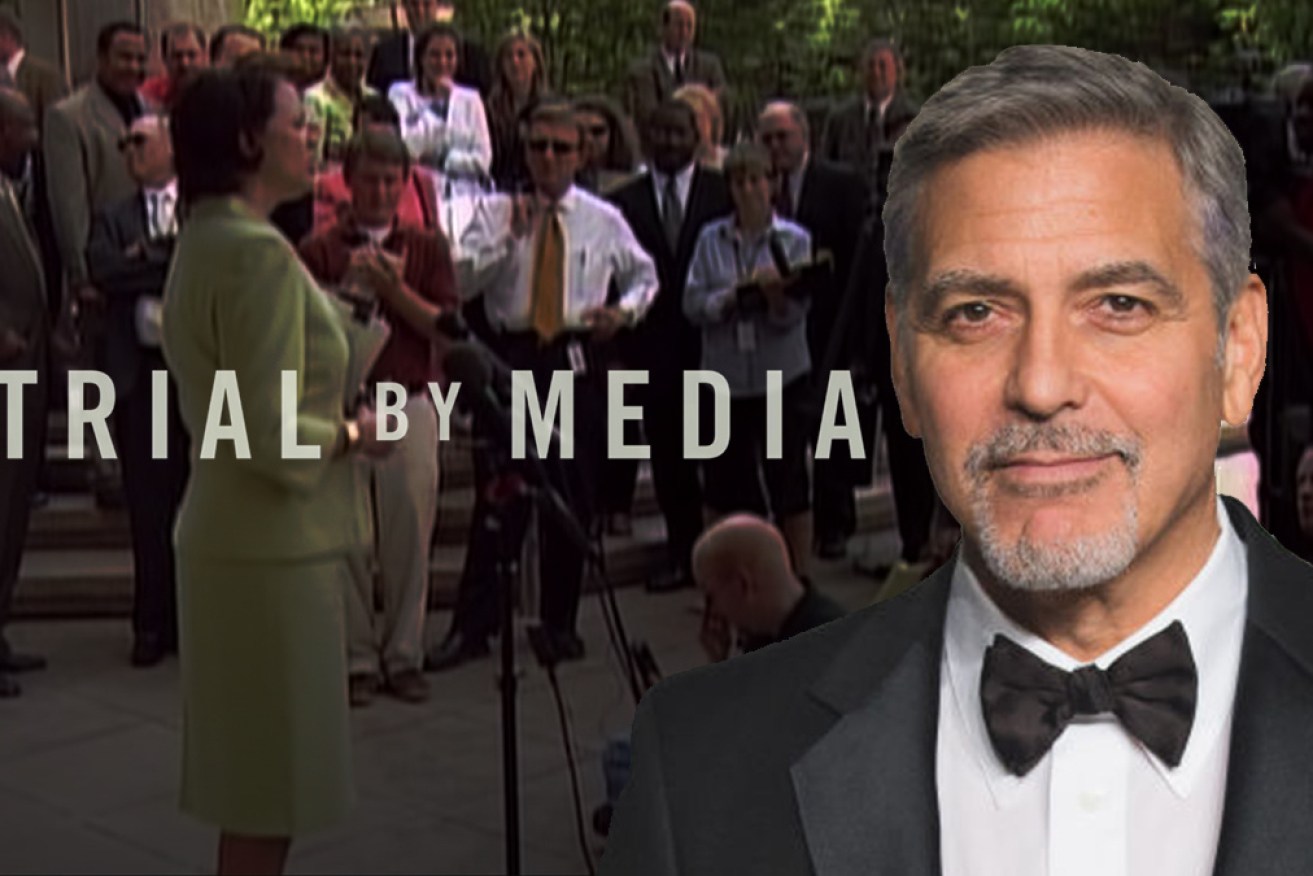 George Clooney has thrown his weight behind the docuseries <i>Trial by Media</i>.