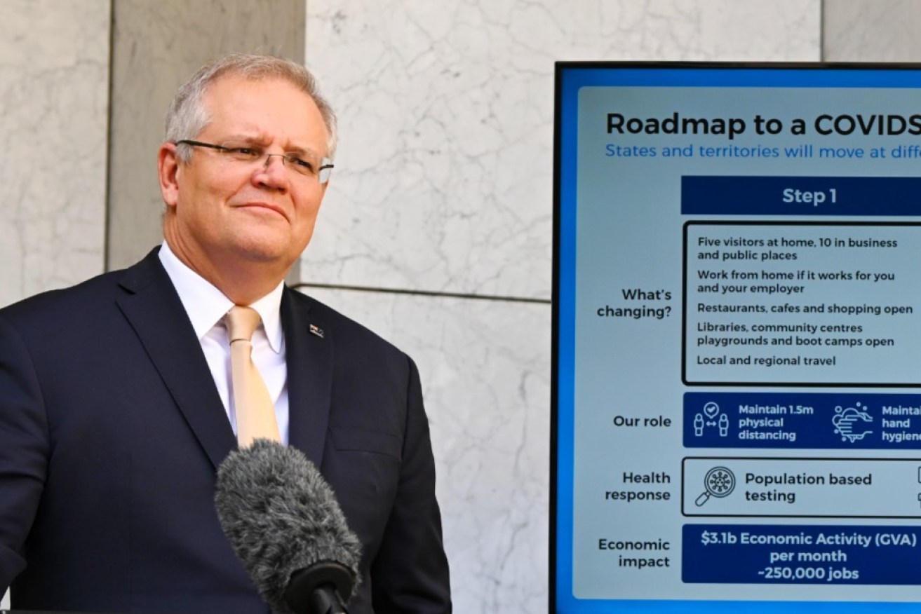 Prime Minister Scott Morrison hopes Australia will have reached stage three of the roadmap to recovery by July. 