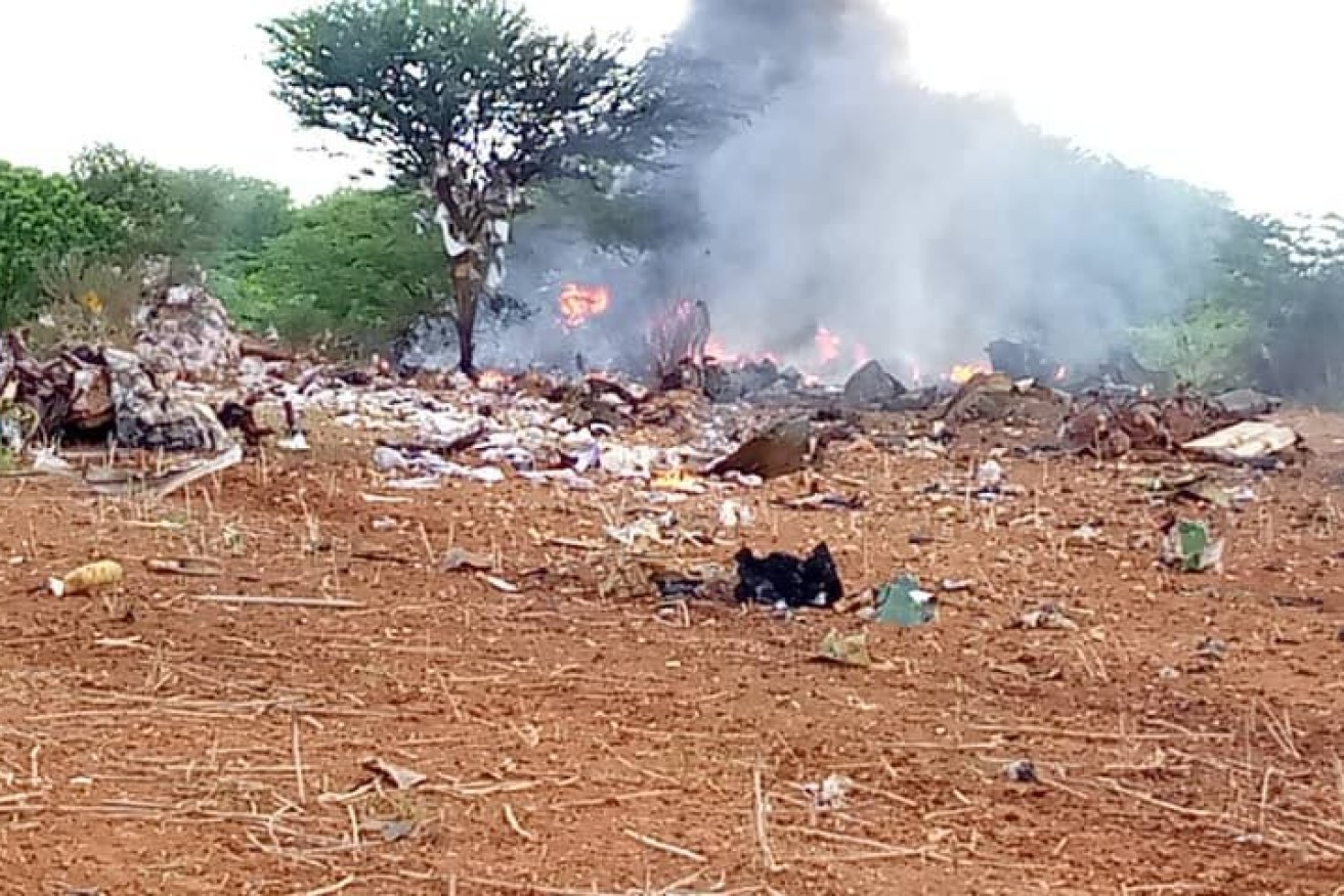 A plane carrying aid supplies has crashed in Somalia.