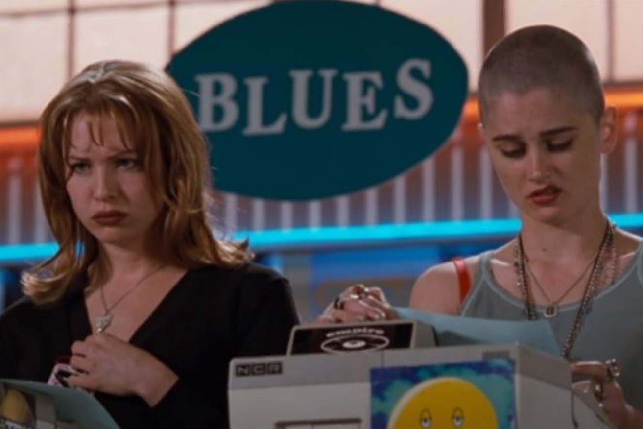 Renee Zellweger and Robin Tunney in <i>Empire Records</i>.
