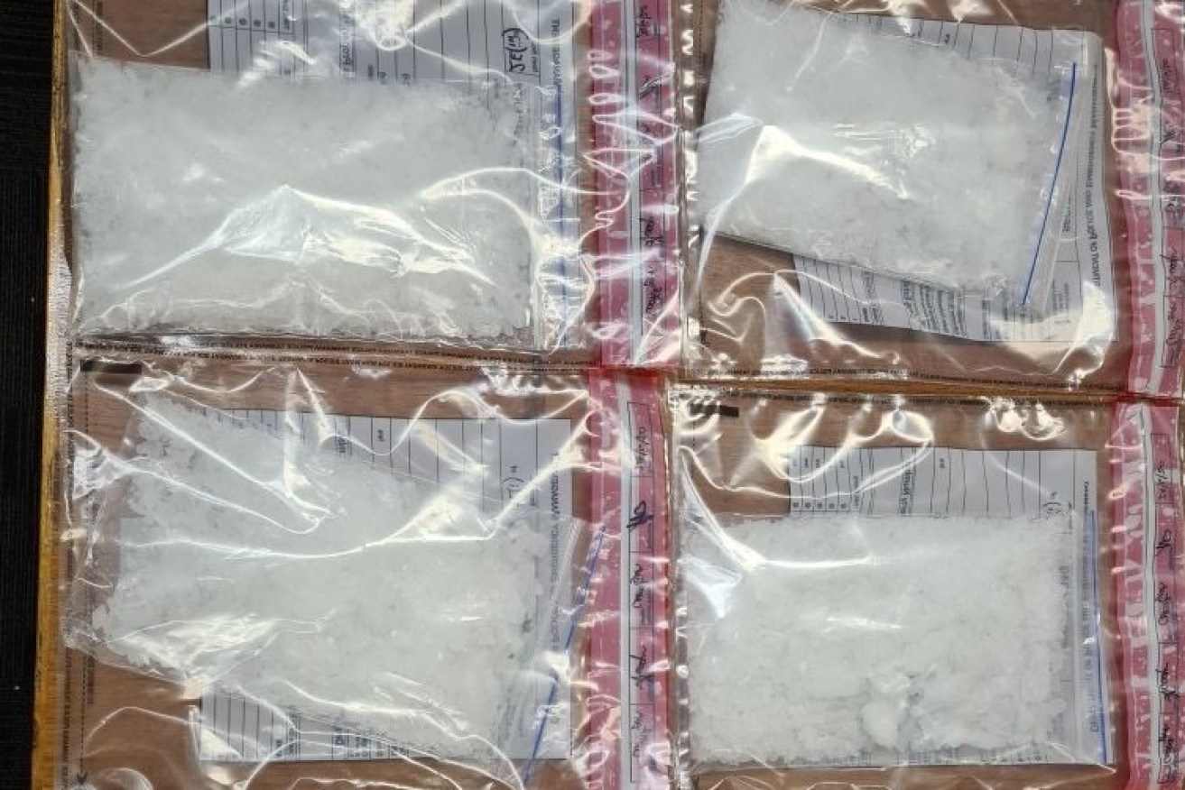 Tasmania Police said the ice was allegedly concealed in mail packages.