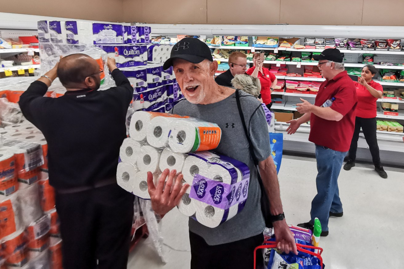 Toilet paper shelves were stripped bare in the early days of the pandemic. 