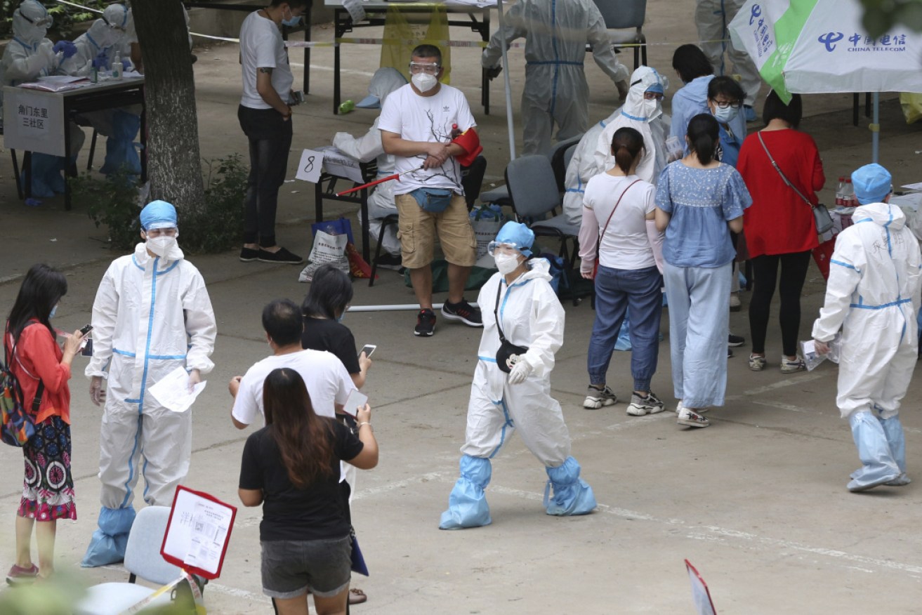 The virus was found at a wholesale food market and fish market in the Chinese capital. 