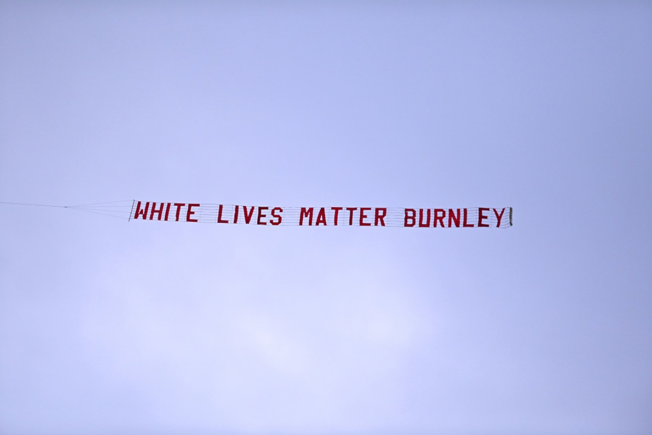 The banner that angered Burnley's players and management.