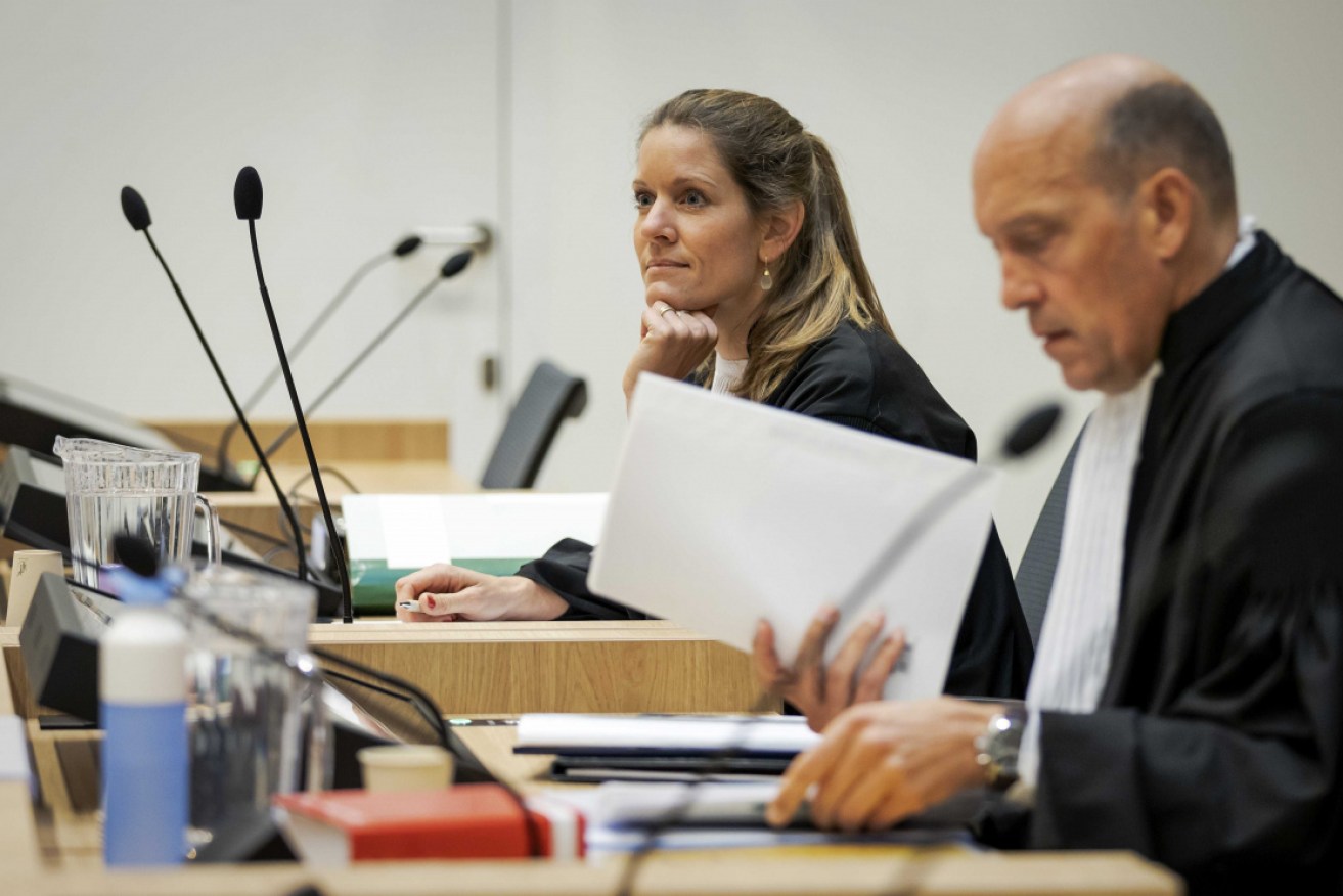 Sabine ten Doesschate and Boudewijn van Eijck, lawyers of one of the four suspects, Russian Oleg Pulatov at the MH17 trial.  