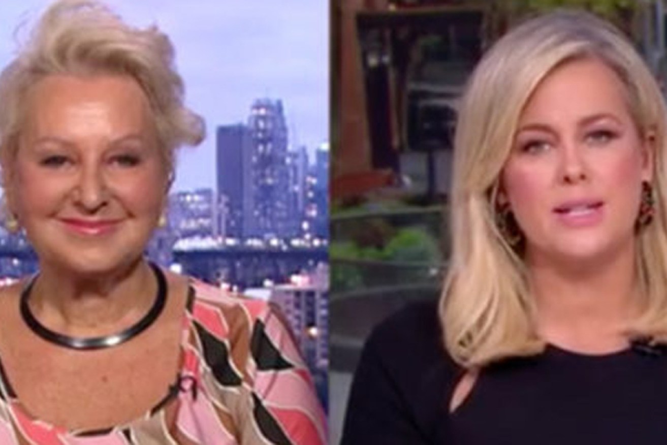 Prue MacSween (left) and Samantha Armytage during a controversial 2018 segment.