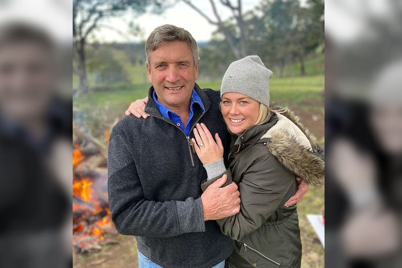 Samantha Armytage and new fiance Richard Lavender shared their happy news on Sunday.