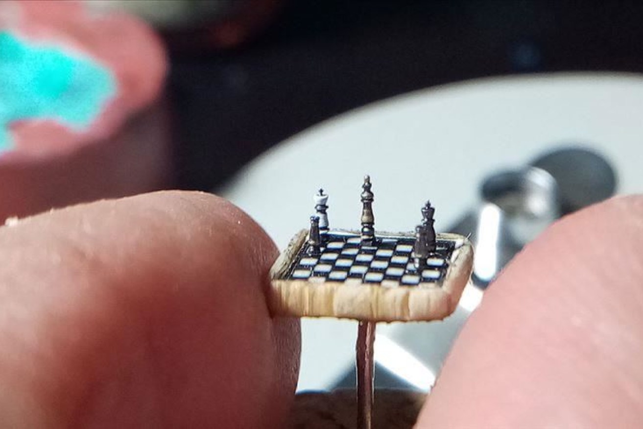 Is this the world's smallest handmade chess set?