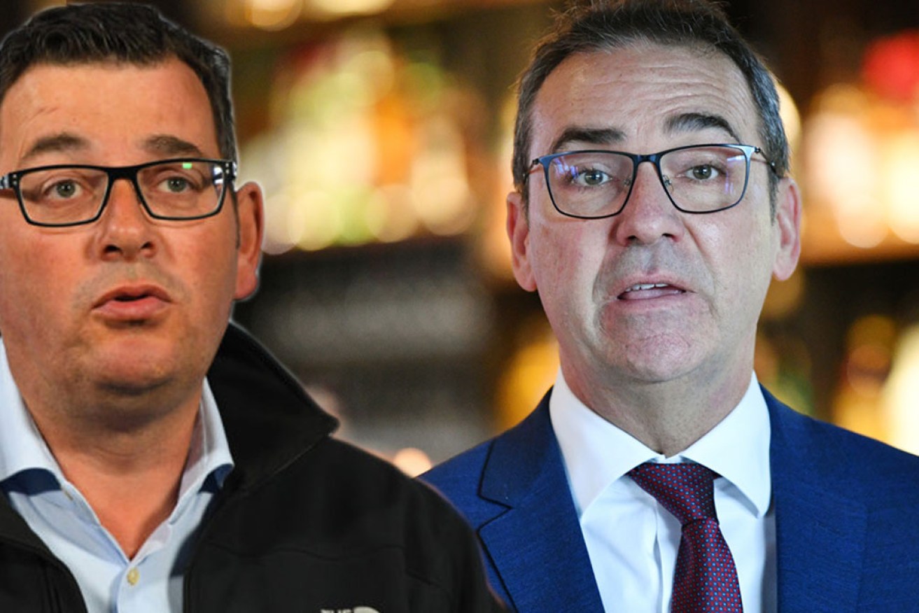 Victorian Premier Daniel Andrews (left) and SA Premier Steven Marshall.