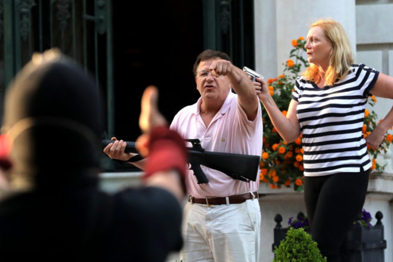 Mark and Patricia McCloskey have been officially pardoned after pointing guns at BLM marchers.