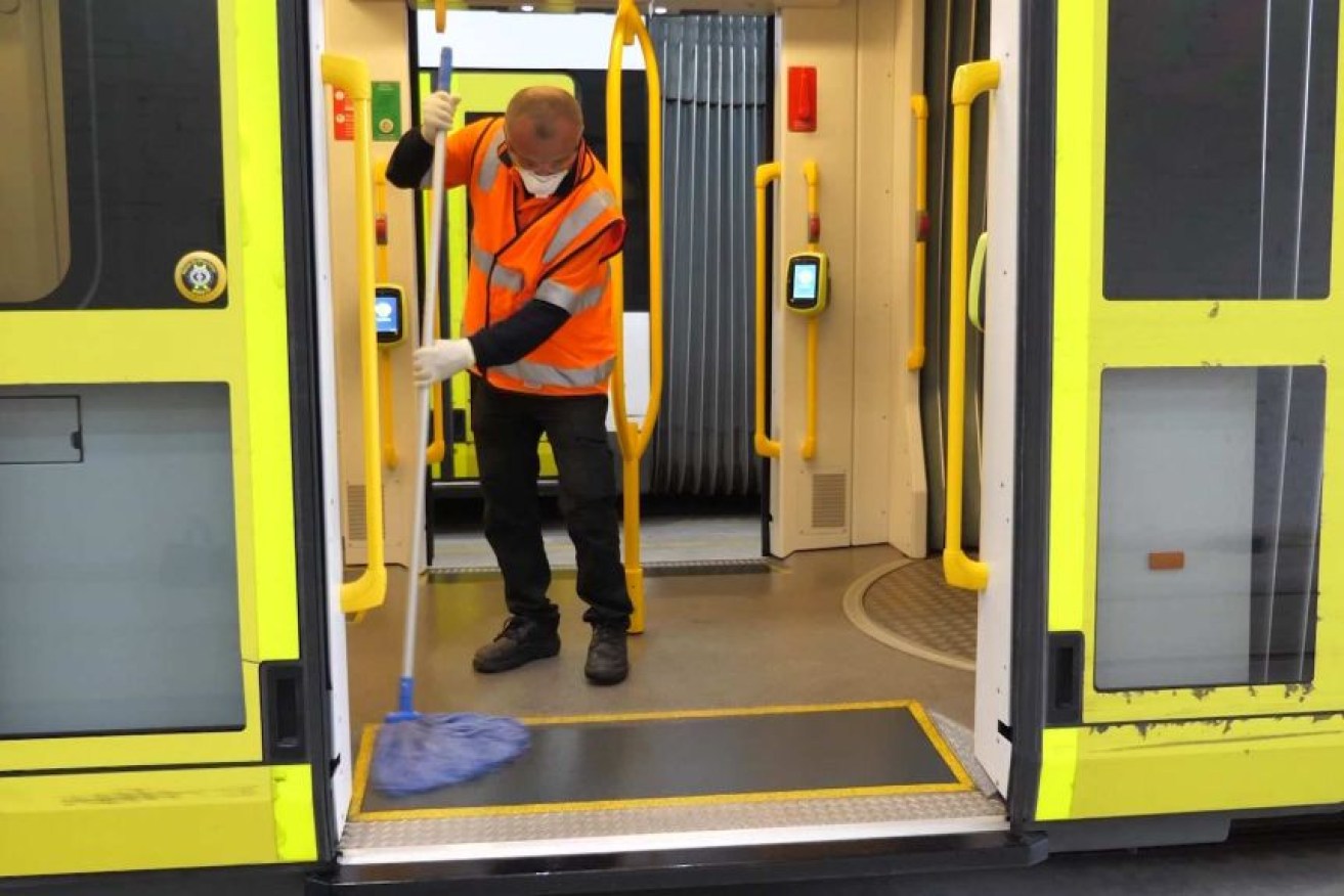 All of Melbourne's trains trains, trams and buses are getting extra cleaning during the pandemic.