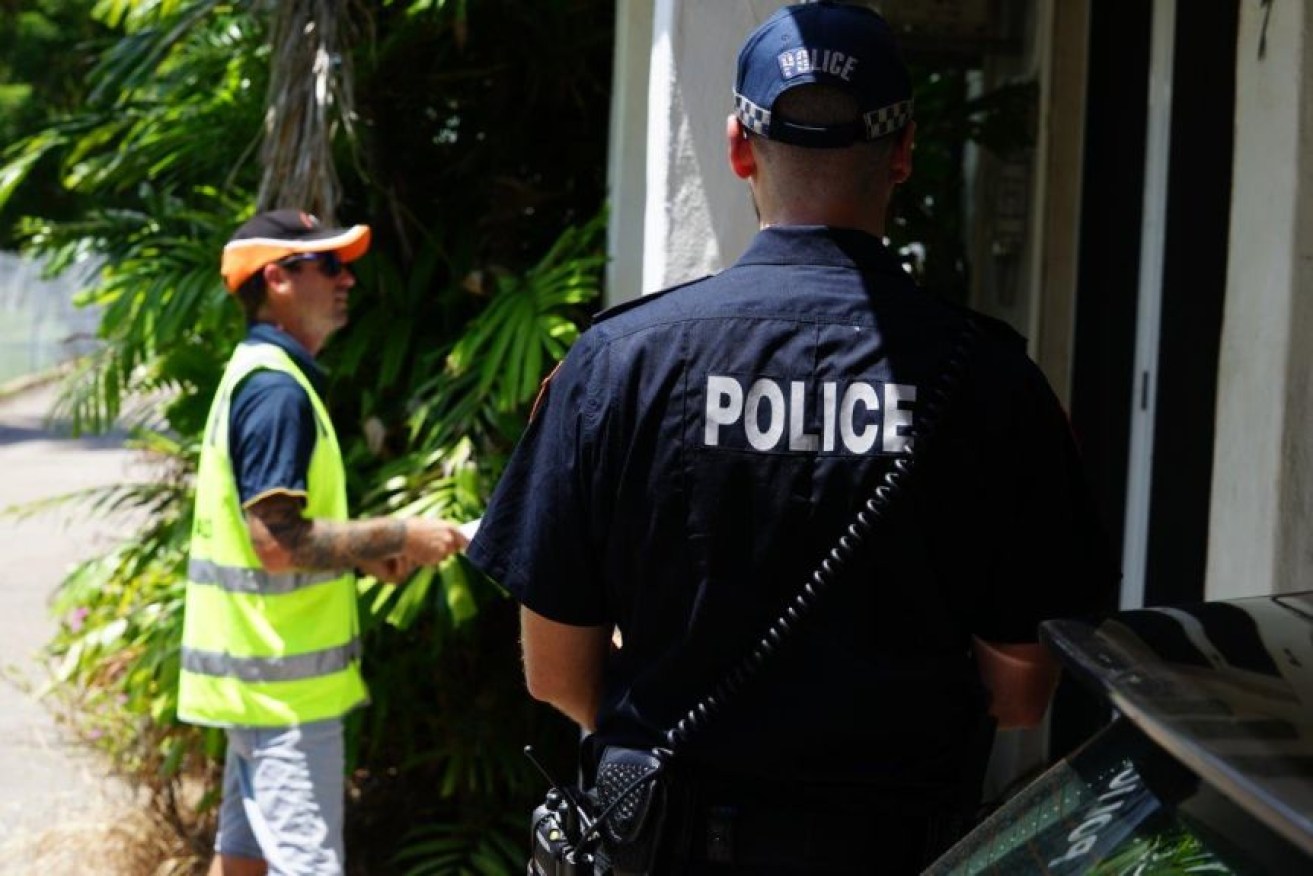 Northern Territory Police and health officers conduct spot checks during the coronavirus pandemic.