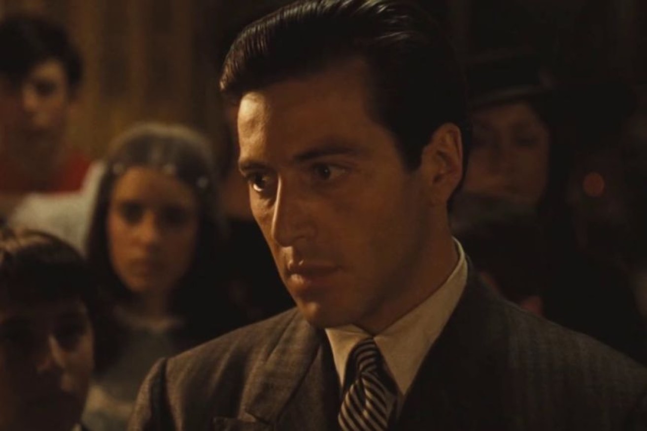 As Michael Corleone renounces Satan during his nephew's baptism, we watch five brutal murders.