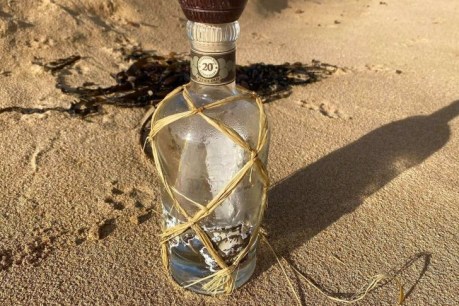 Message in bottle uncorks a soon-solved mystery for Victorian beach stroller