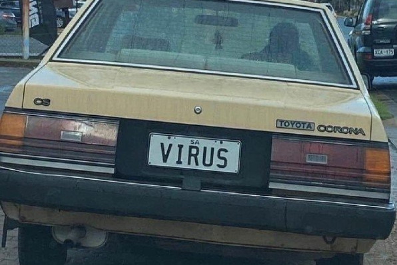 This Toyota's with the  "VIRUS" number plate couldn't be more appropriate.