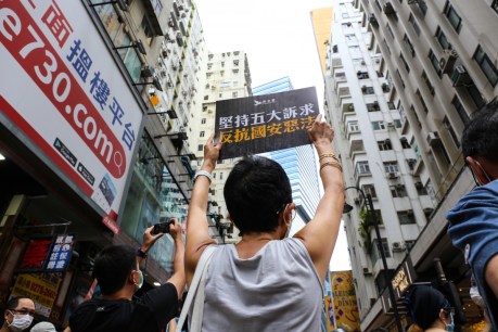 First Hong Kong 'terrorism' law accused denied bail 