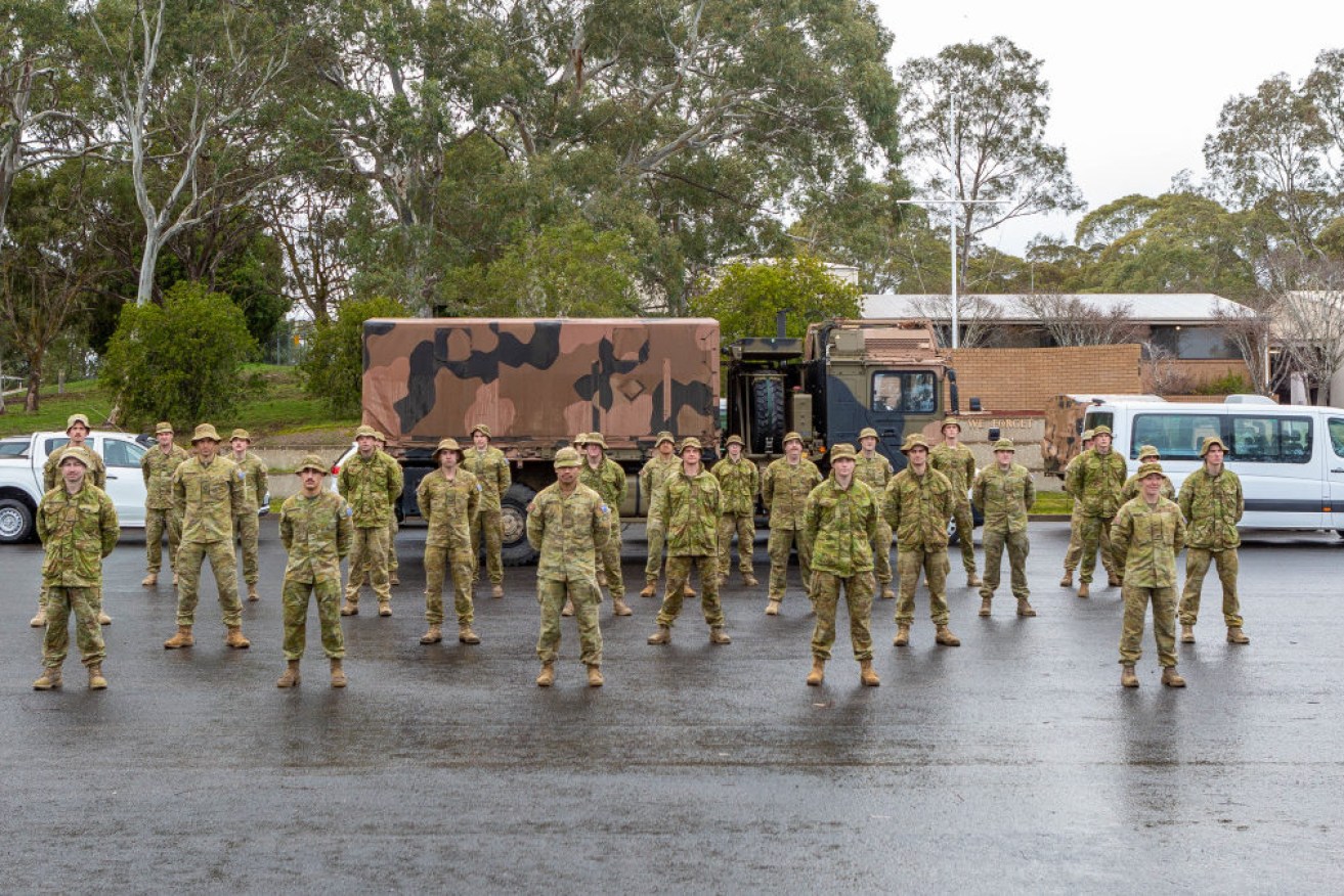 16 Regiment Royal Australian Artillery, from Woodside Barracks, will assist police on the South Australia-Victoria border. <i>Photo: AAP</i>
