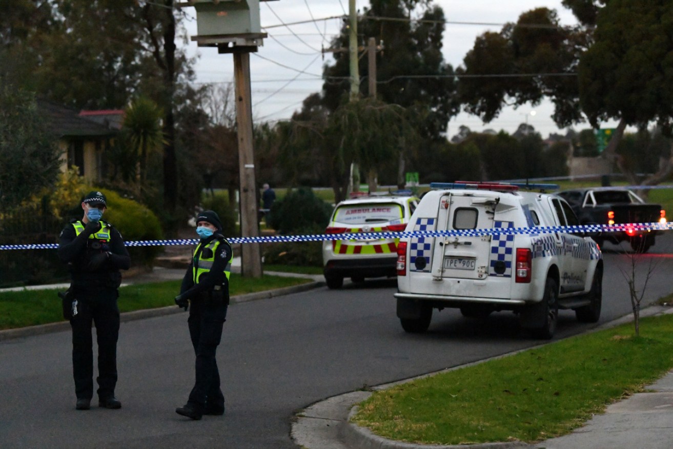 The scene after the fatal police shooting in Gladstone Park on Thursday.