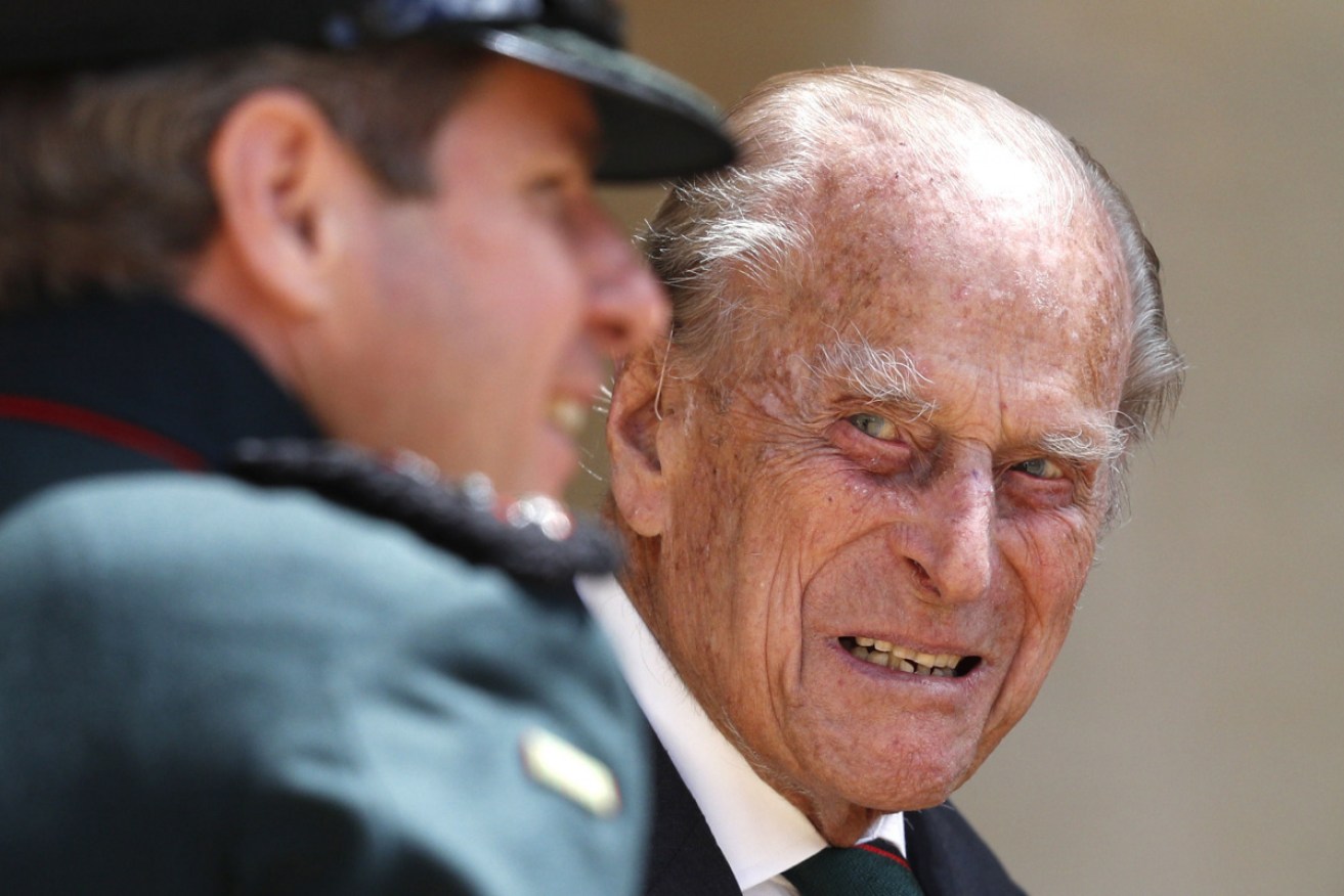 Prince Philip speaks to Assistant Colonel Commandant, Major General Tom Copinger-Symeas during a special ceremony.