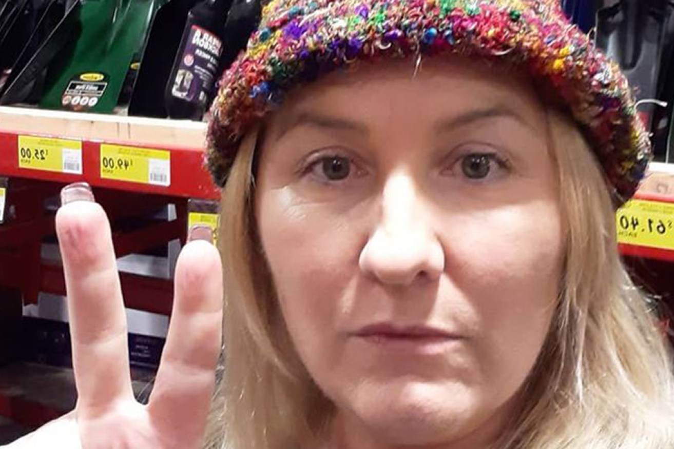 Lizzie Rose at her local Bunnings at the weekend – without a mask.