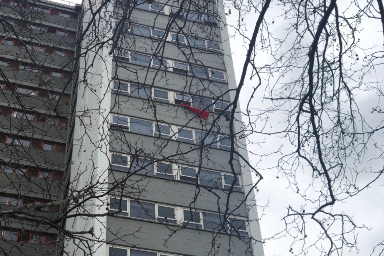 Residents of the high-rise towers at 13 Racecourse Road have been locked in as mass testing continues.