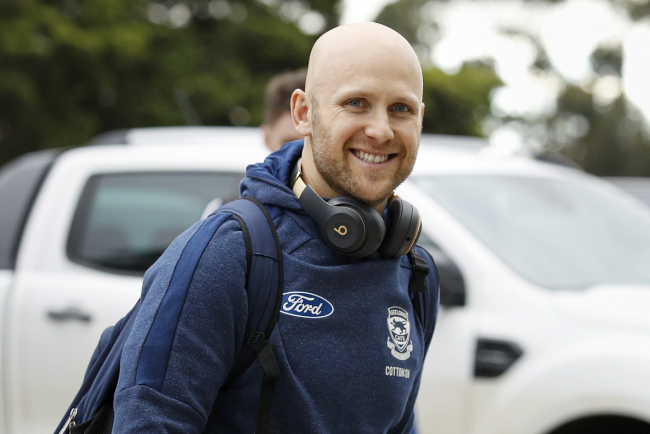 Gary Ablett arrives at Geelong's GMHBA Stadium on Saturday before his 350th match.
