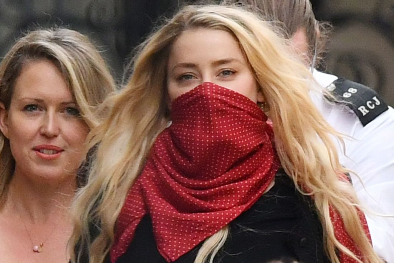 Amber Heard outside court in London after testifying against Johnny Depp.
