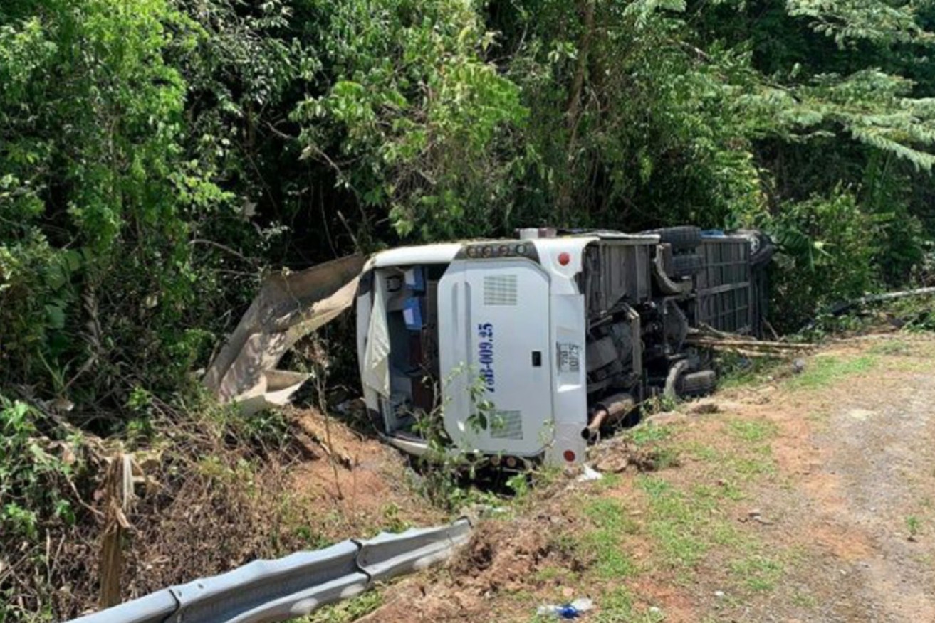 The accident occurred as the bus was carrying former classmates on a trip to mark the 30th anniversary of their graduation. 