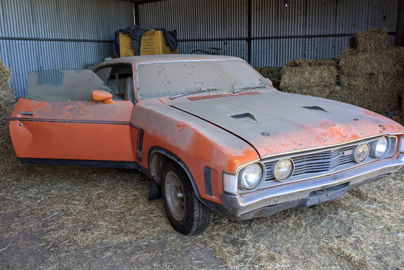 Rescued from its chicken coop, the XA Falcon is up for auction. 