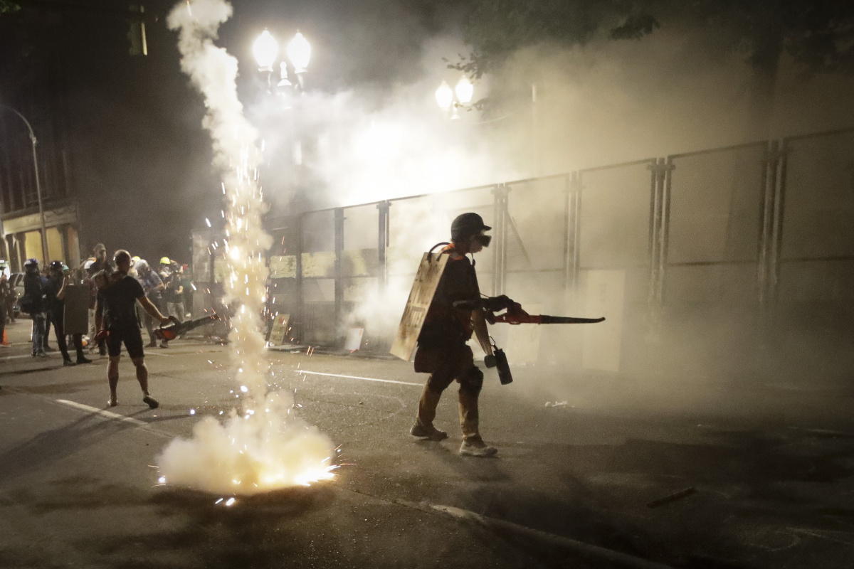 Tear Gas And Pepper Balls, US Agents Fire On Portland Protesters