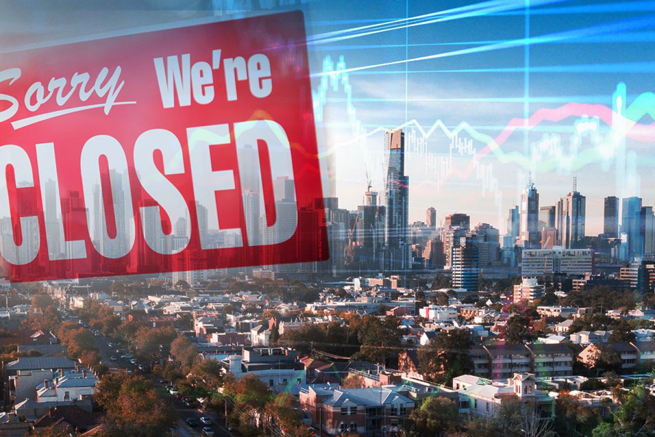 Business administrations in Victoria and Queensland have spiked weeks after JobKeeper was cut.