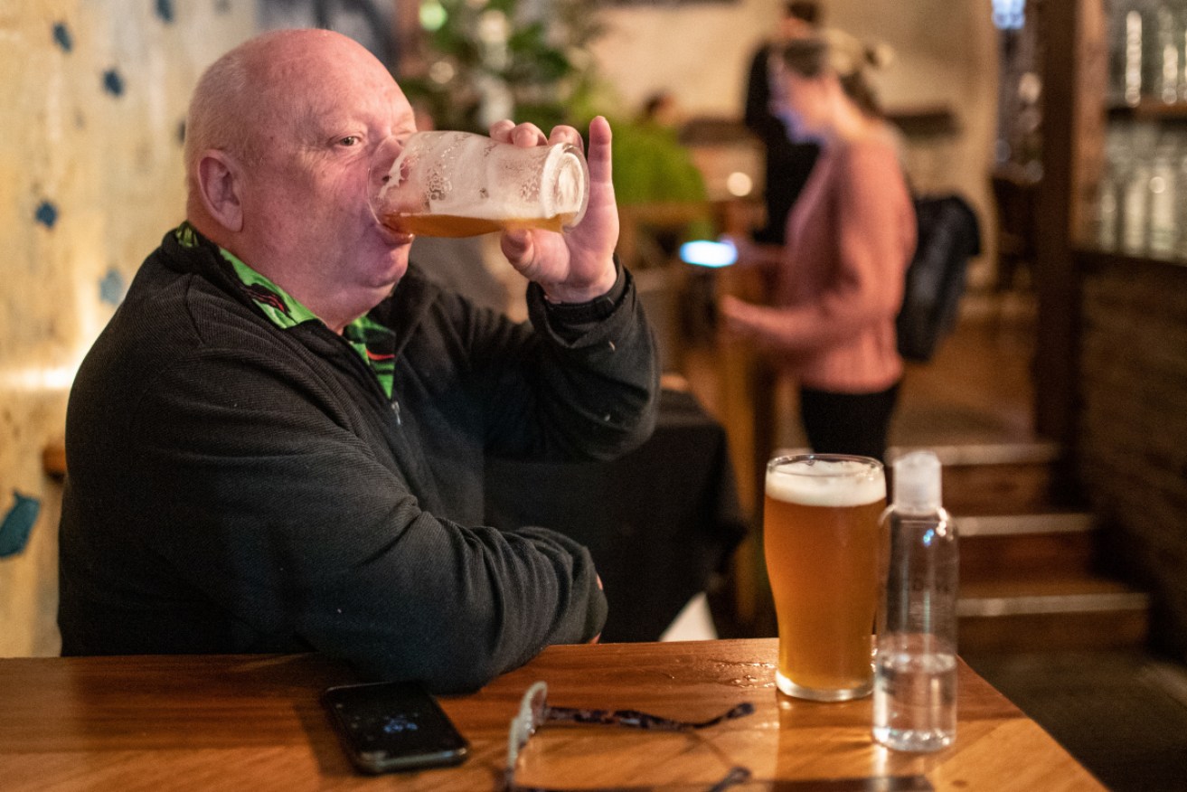 Doug Ramsay enjoys a beer at the Rio in Summer Hill in May, but new rules could change his experience. 