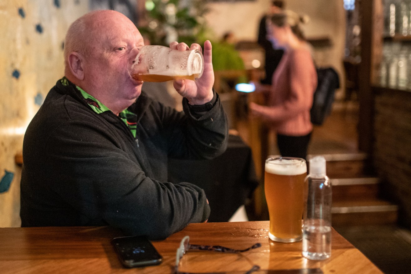 Doug Ramsay enjoys a beer at the Rio in Summer Hill in May, but new rules could change his experience.