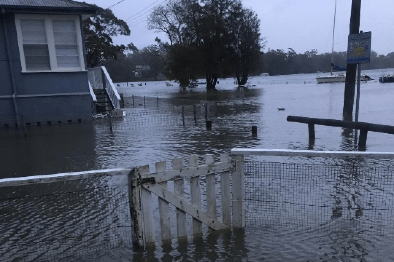Homes and businesses in Sussex Inlet on the NSW south coast have been impacted heavily by the deep low.