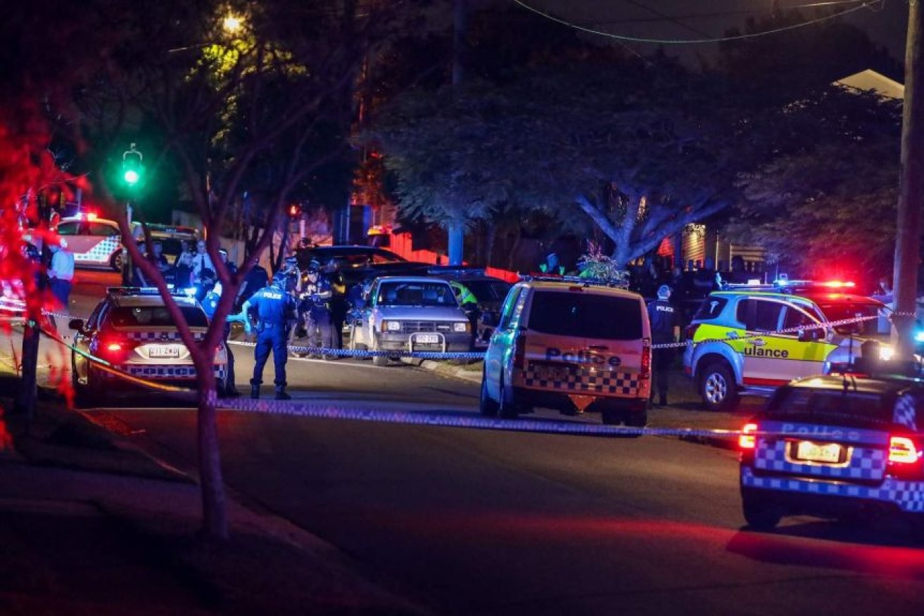 At least 10 police cars had arrived at the scene by dusk.