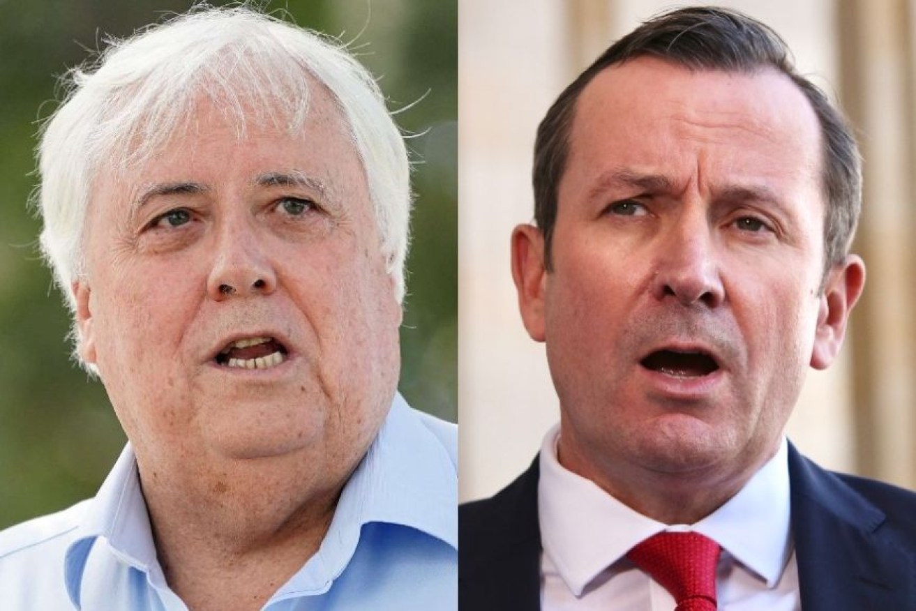 Clive Palmer has failed in his bid to reopen WA's borders.