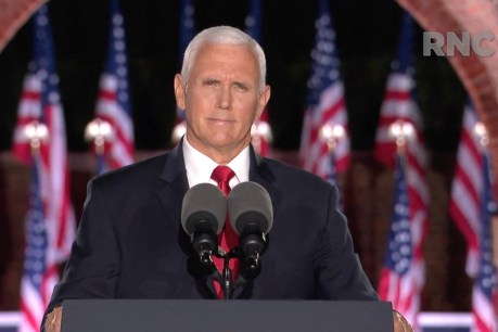 US Vice-President Mike Pence pushes law and order button