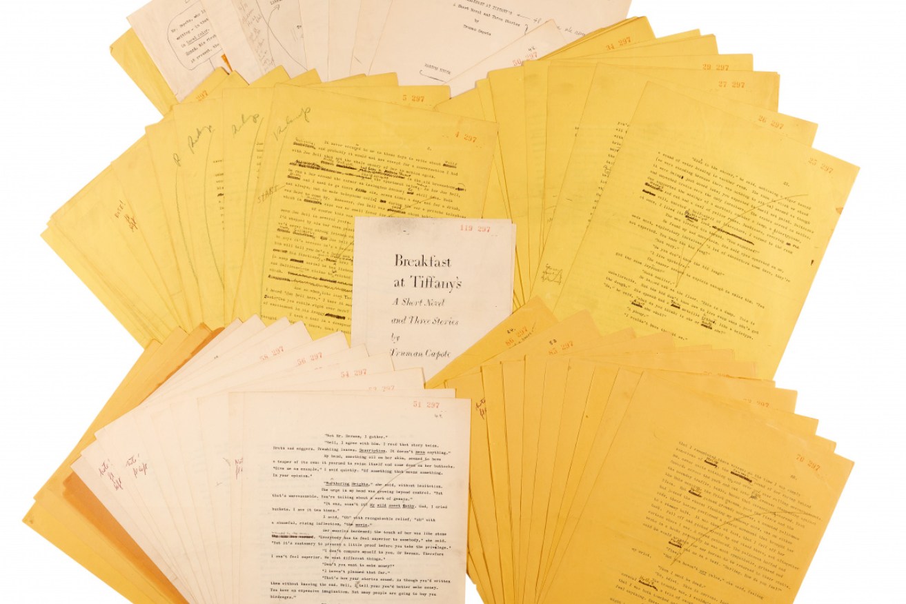 The typescript, covered in hundreds of Truman Capote's handwritten edits, sold to an anonymous buyer.