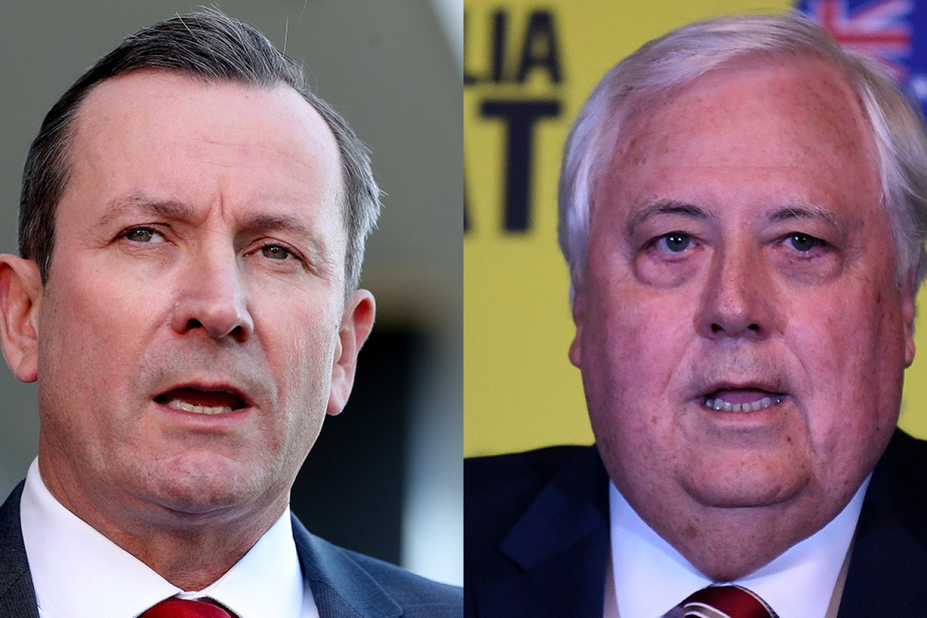 WA Premier Mark McGowan and Clive Palmer have already clashed in court over pandemic rules. 