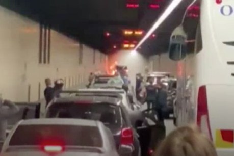 Car fire causes peak-hour chaos in Sydney Harbour Tunnel