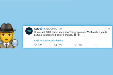 ASIO joins Twitter with ‘dad joke’ about following citizens