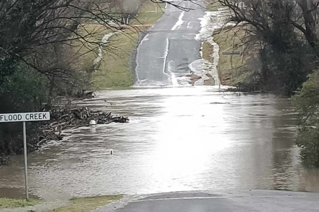 This aptly named watercourse near Braidwood was a mere trickle before the rains pelted down.