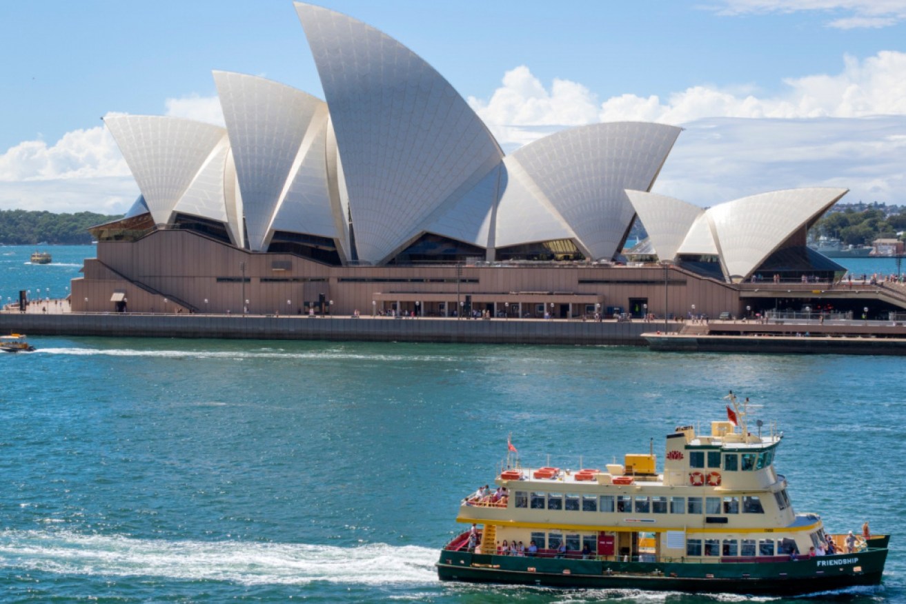 Sydney's new ferries (not this one) are too tall to safely pass under some Parramatta River bridges with passengers on the top deck.