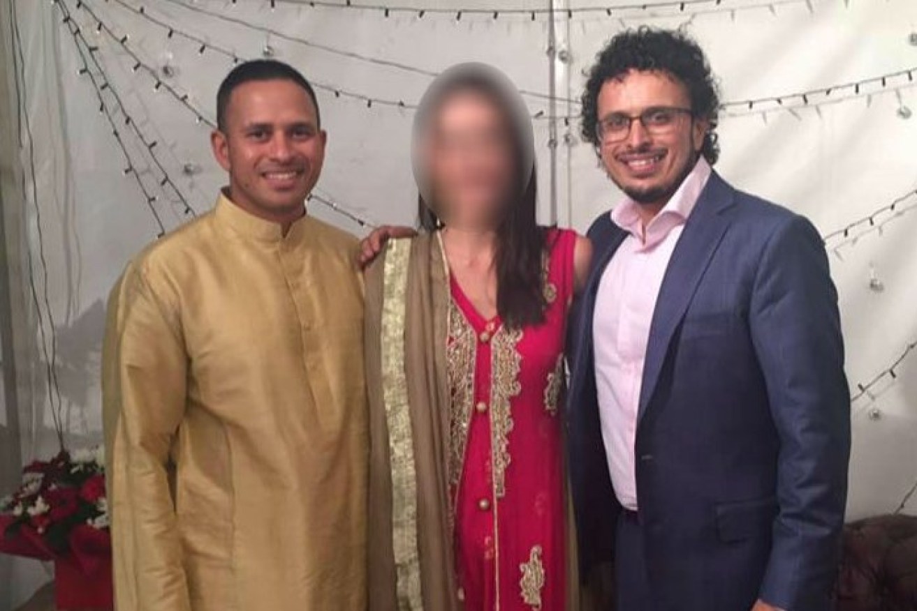 Cricketer Usman Khawaja (left) with his brother Arsalan (right).