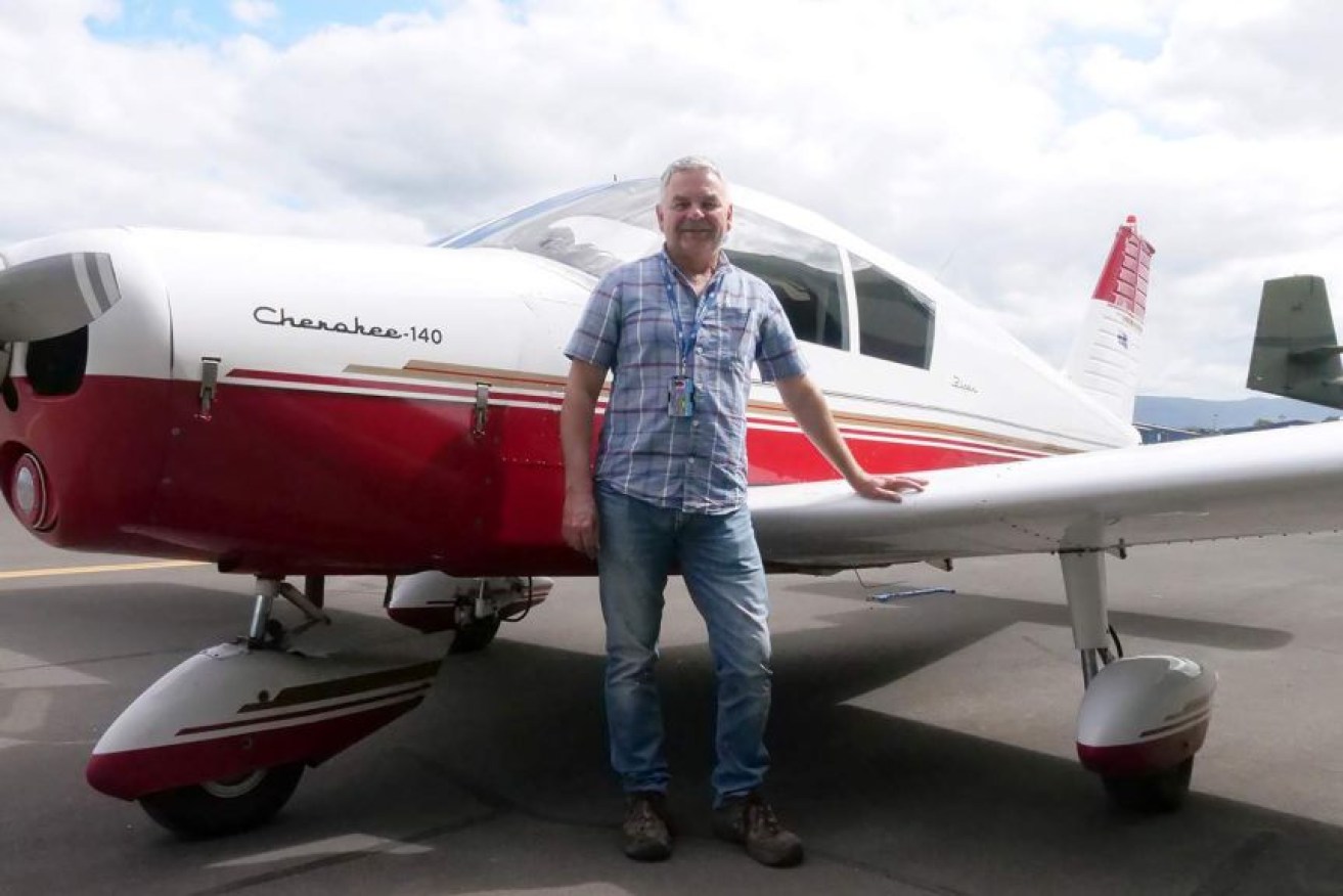 Pilot Mark Keech flew this Cherokee 140 aeroplane into Sydney airport recently.